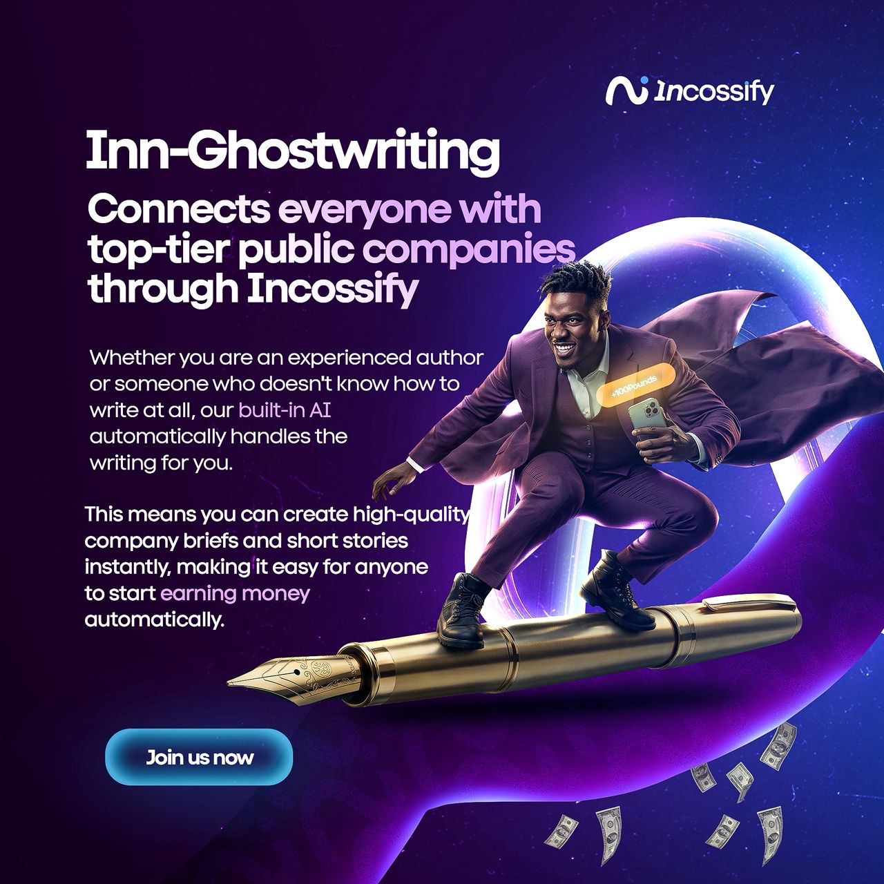 Inn-Ghostwriting on the Incossify app