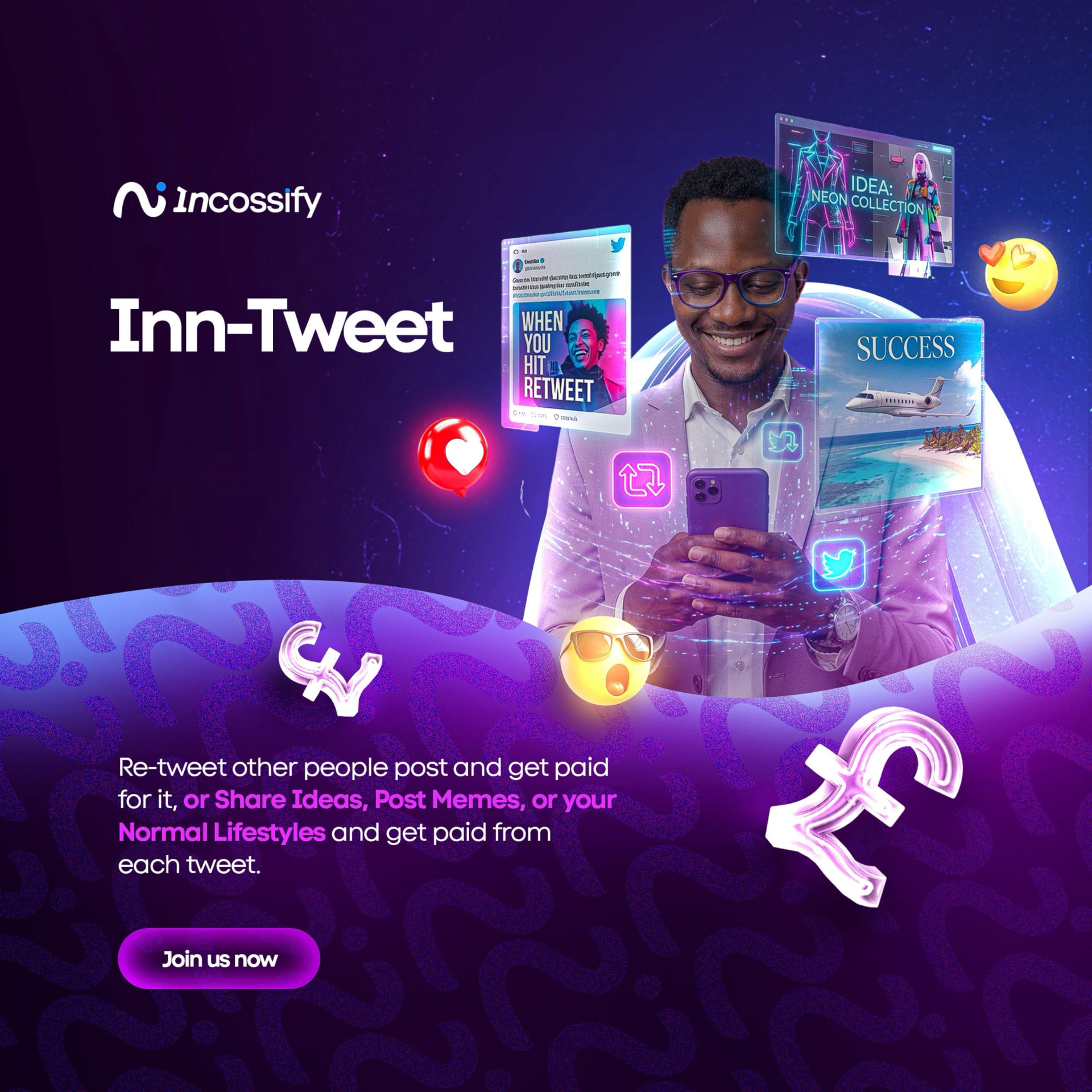 Inn-Tweet on the Incossify app